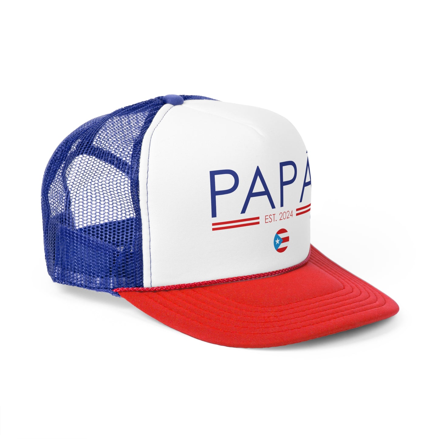 Papá Established 2024 Puerto Rican Pride Trucker Caps FREE SHIPPING