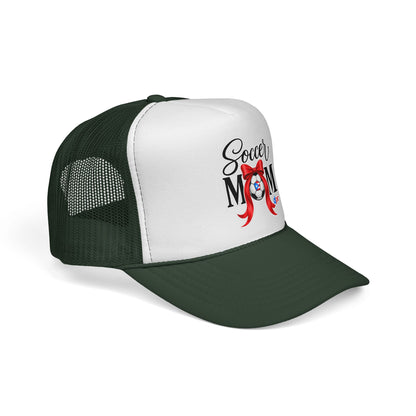 Soccer Mom Boricua Red Bow Puerto Rican Flag Trucker Caps FREE SHIPPING