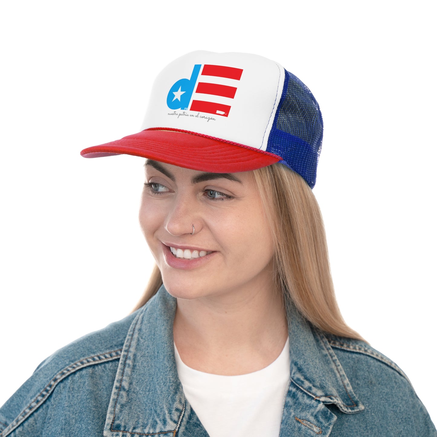 De Puerto Rico nuestra patria en el corazón Puerto Rican Pride Trucker Caps FREE SHIPPING