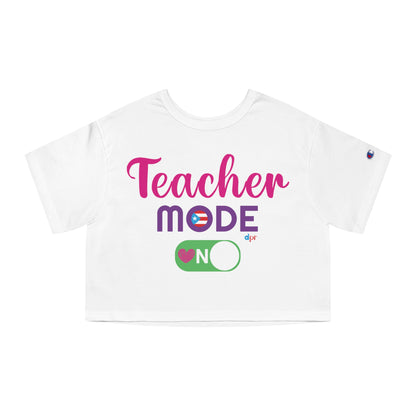 Teacher Mode ON - Back To School Boricua T Shirt Flowy Cropped Tee