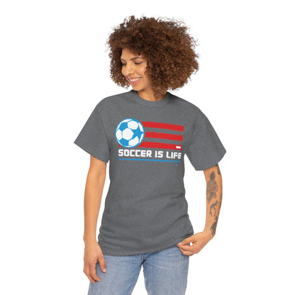 Soccer is Life Colors Unisex Heavy Cotton Tee