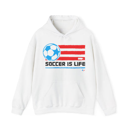 Soccer is life Puerto Rican Flag Unisex Heavy Blend™ Boricua-Style Hoodies