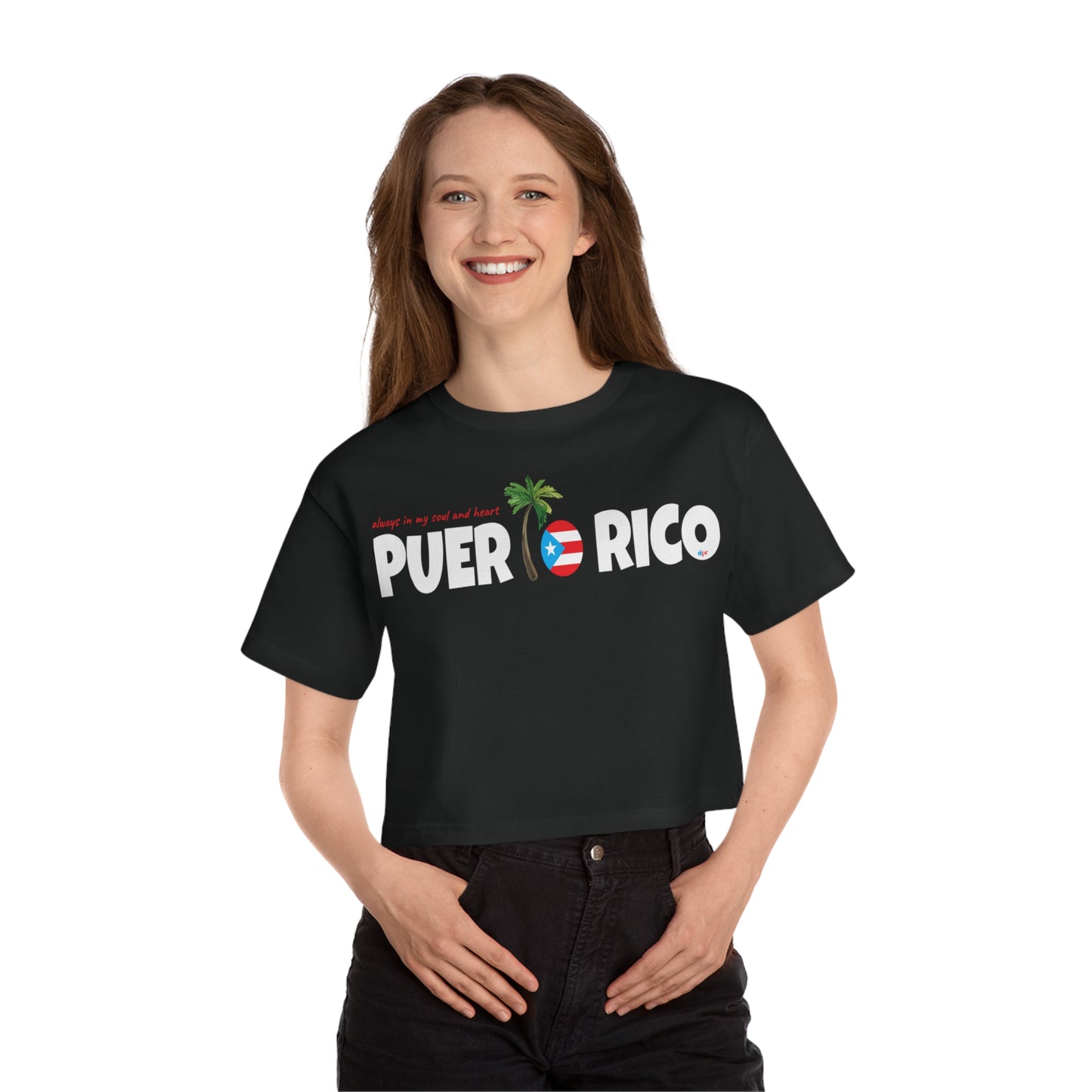 ALWAYS IN MY SOUL Puerto Rico Flowy Cropped Tee