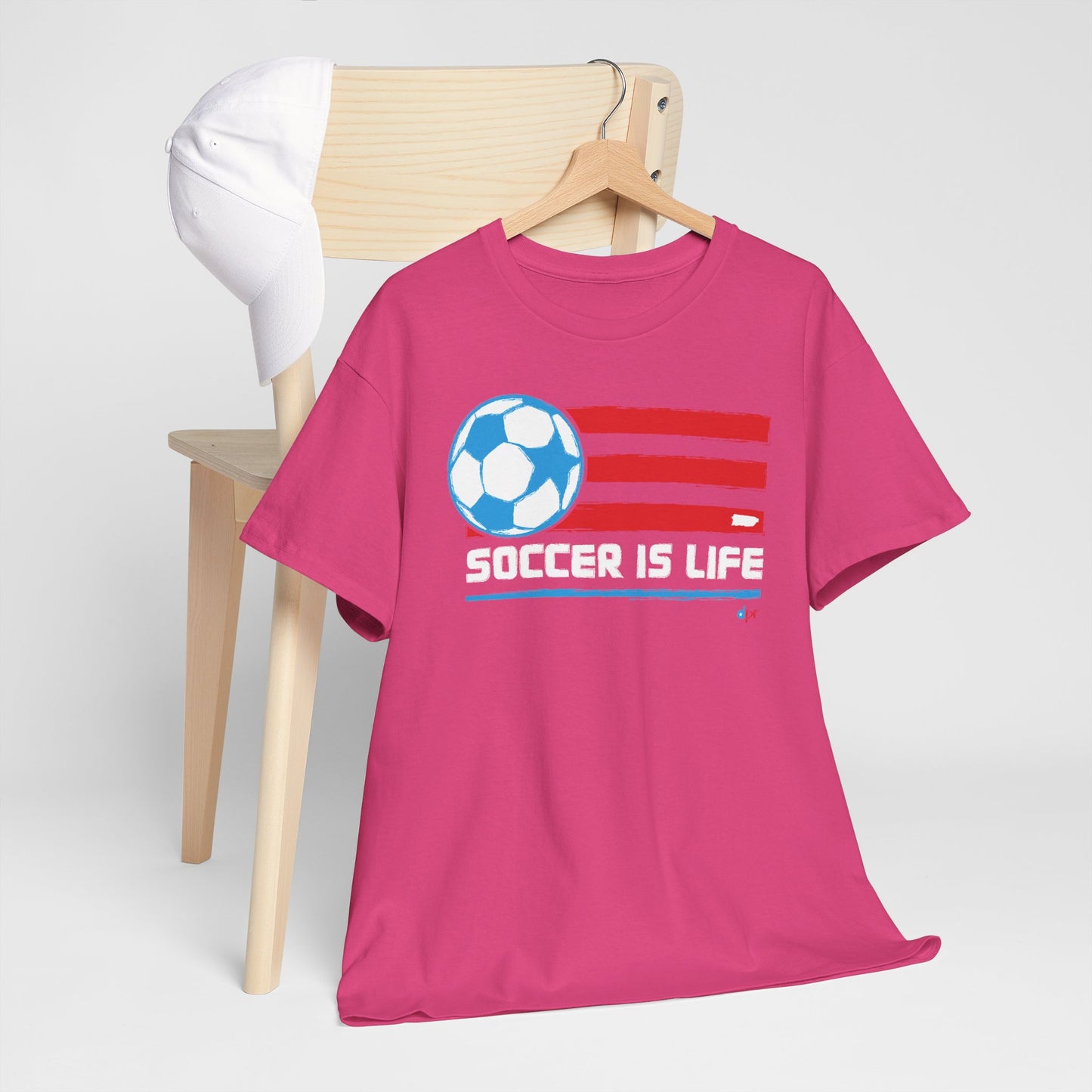 Soccer is Life Colors Unisex Heavy Cotton Tee