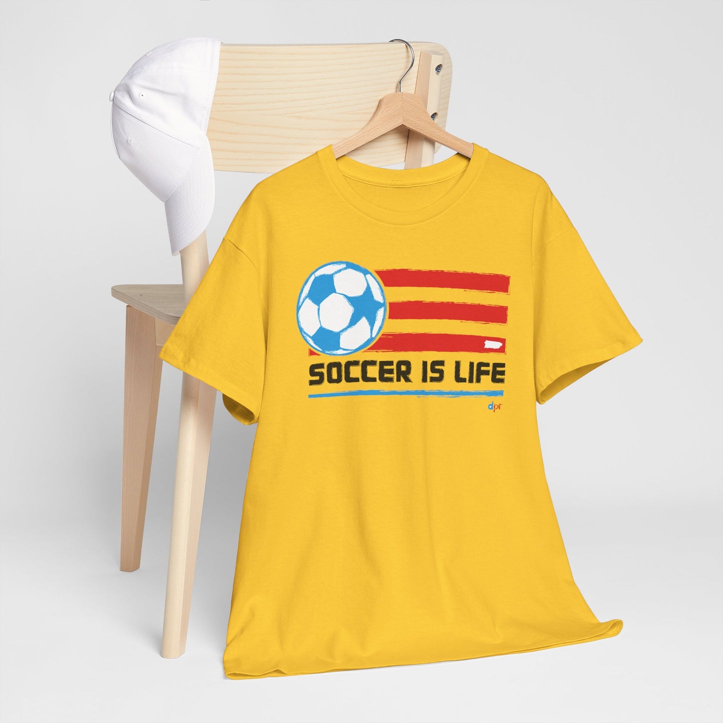 Soccer is Life Colors Unisex Heavy Cotton Tee