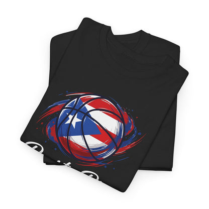 Puerto Rico Basketball Flag 2 | Unisex Heavy Cotton T-Shirt