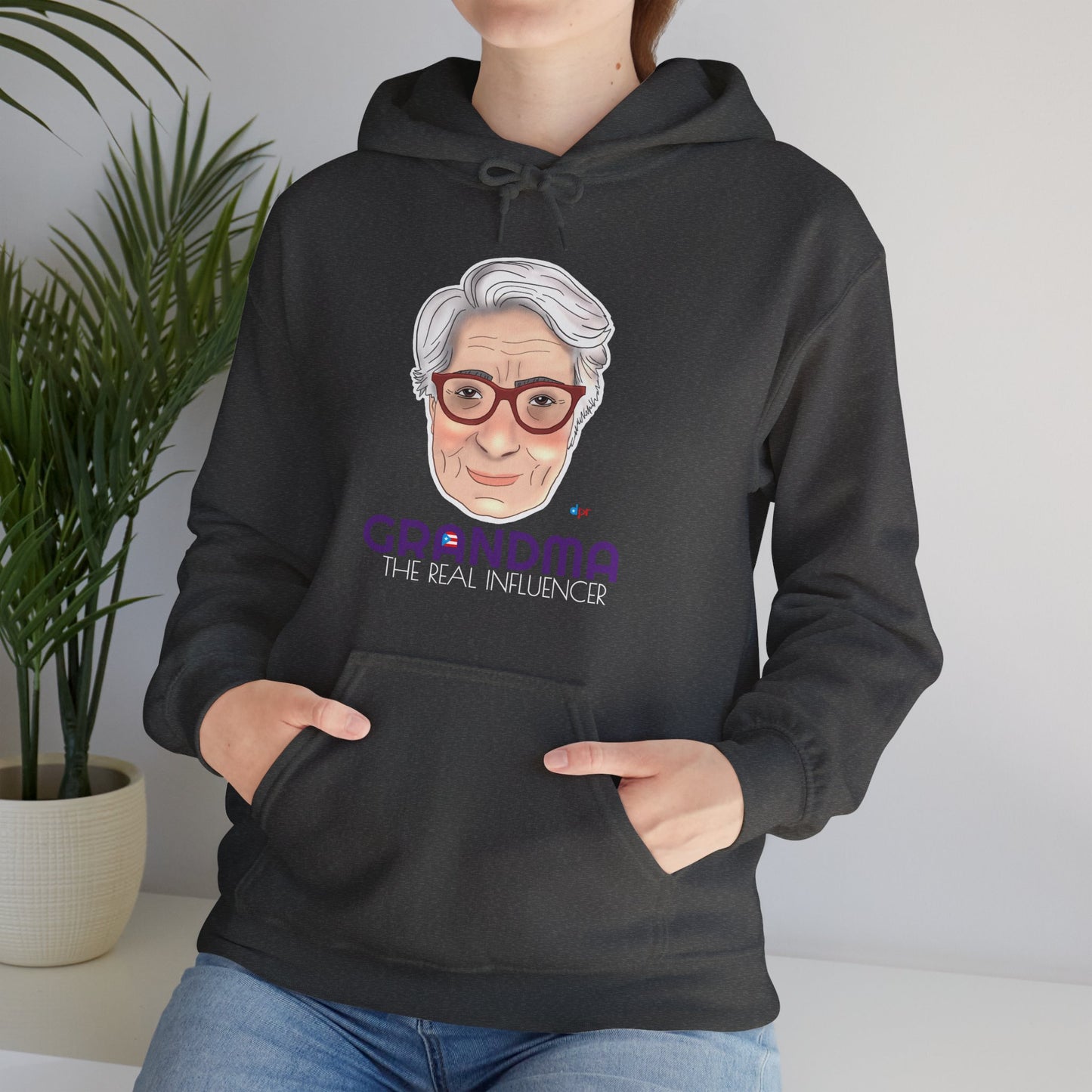 Grandma The Real Influencer Unisex Heavy Blend™ Boricua-Style Hoodies