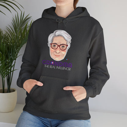 Grandma The Real Influencer Unisex Heavy Blend™ Boricua-Style Hoodies