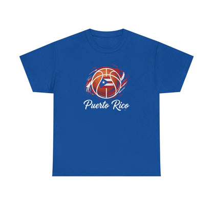 Puerto Rico Basketball Flag | Unisex Heavy Cotton T-Shirt