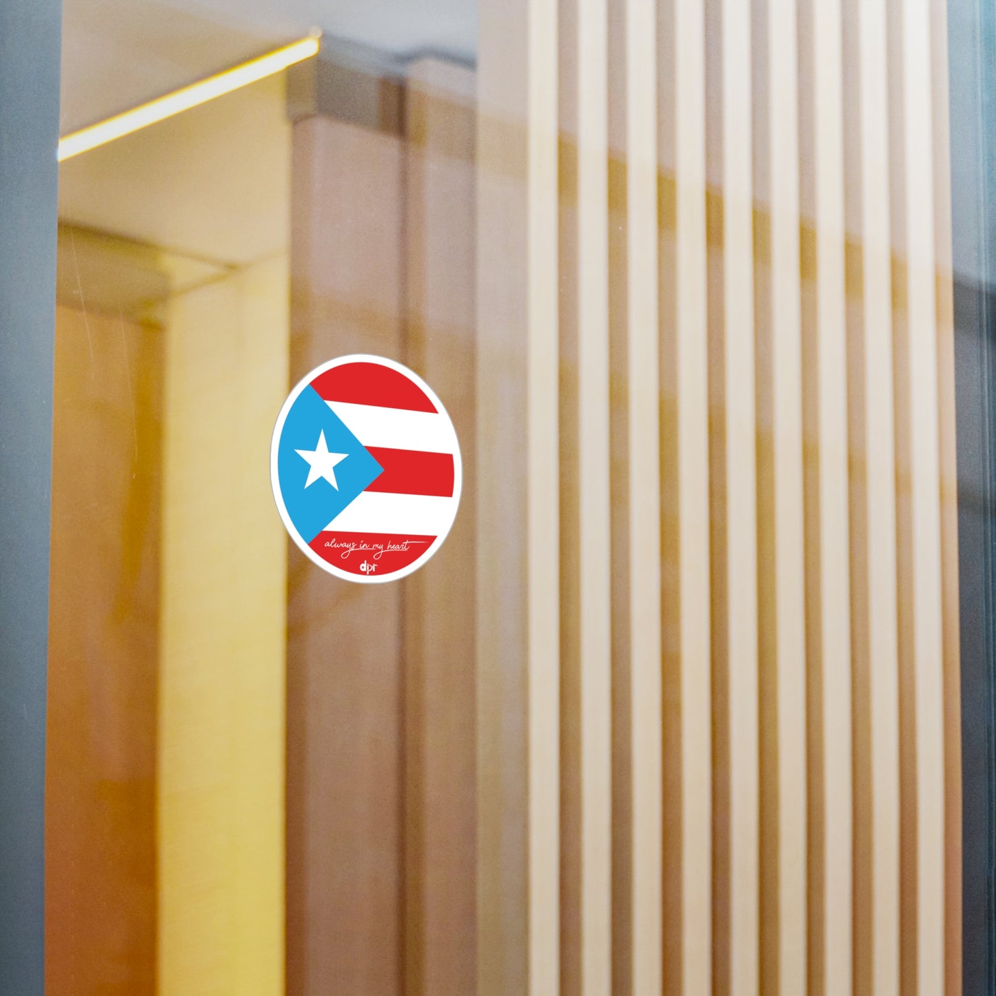 Puerto Rico Always in my heart Waterproof Kiss-Cut Vinyl Decals