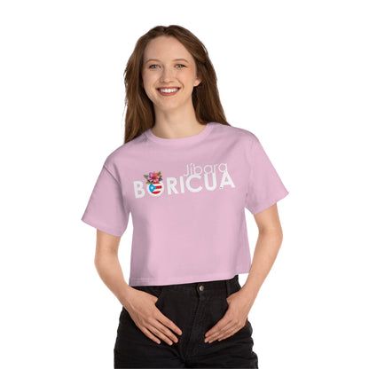 Jíbara Boricua Flowy Cropped Tee