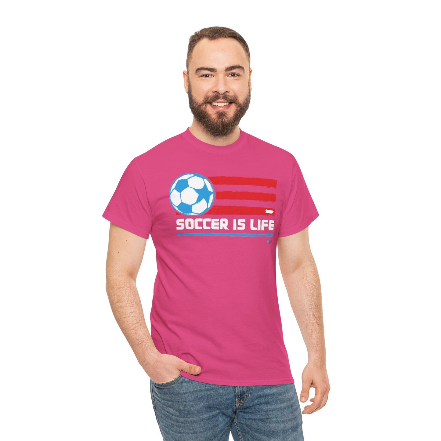 "Cosiendo sus alas" Soccer Player Unisex Heavy Cotton Tee