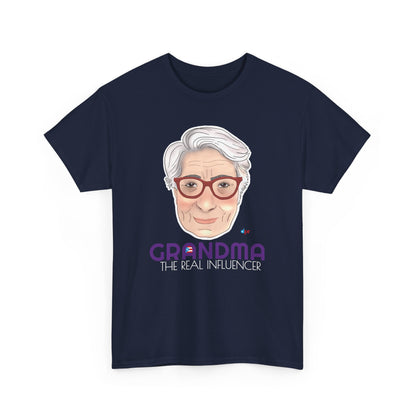 Grandma The Real Influencer Heavy Cotton Tee