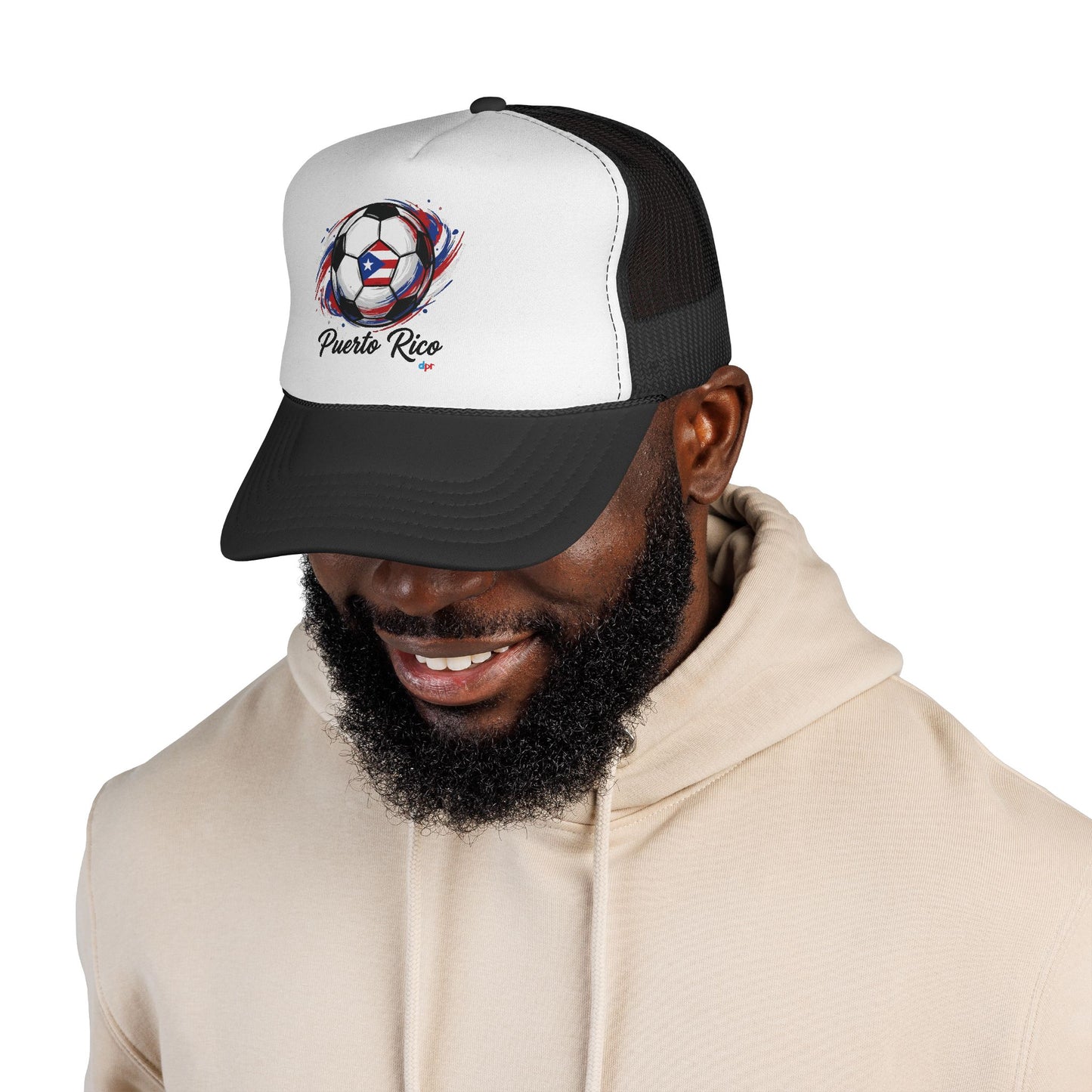 Puerto Rico Soccer Ball Flag Trucker Caps FREE SHIPPING