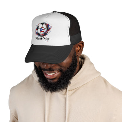 Puerto Rico Soccer Ball Flag Trucker Caps FREE SHIPPING