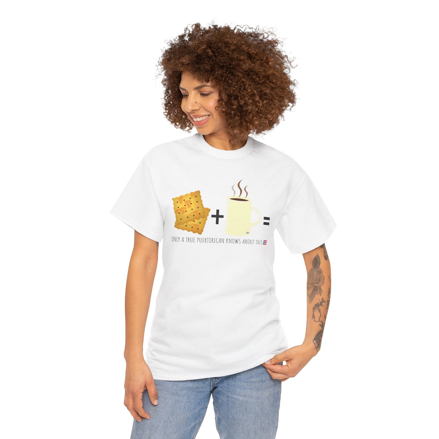 Crackers & Coffee True Puertorican Unisex Heavy Cotton Tee