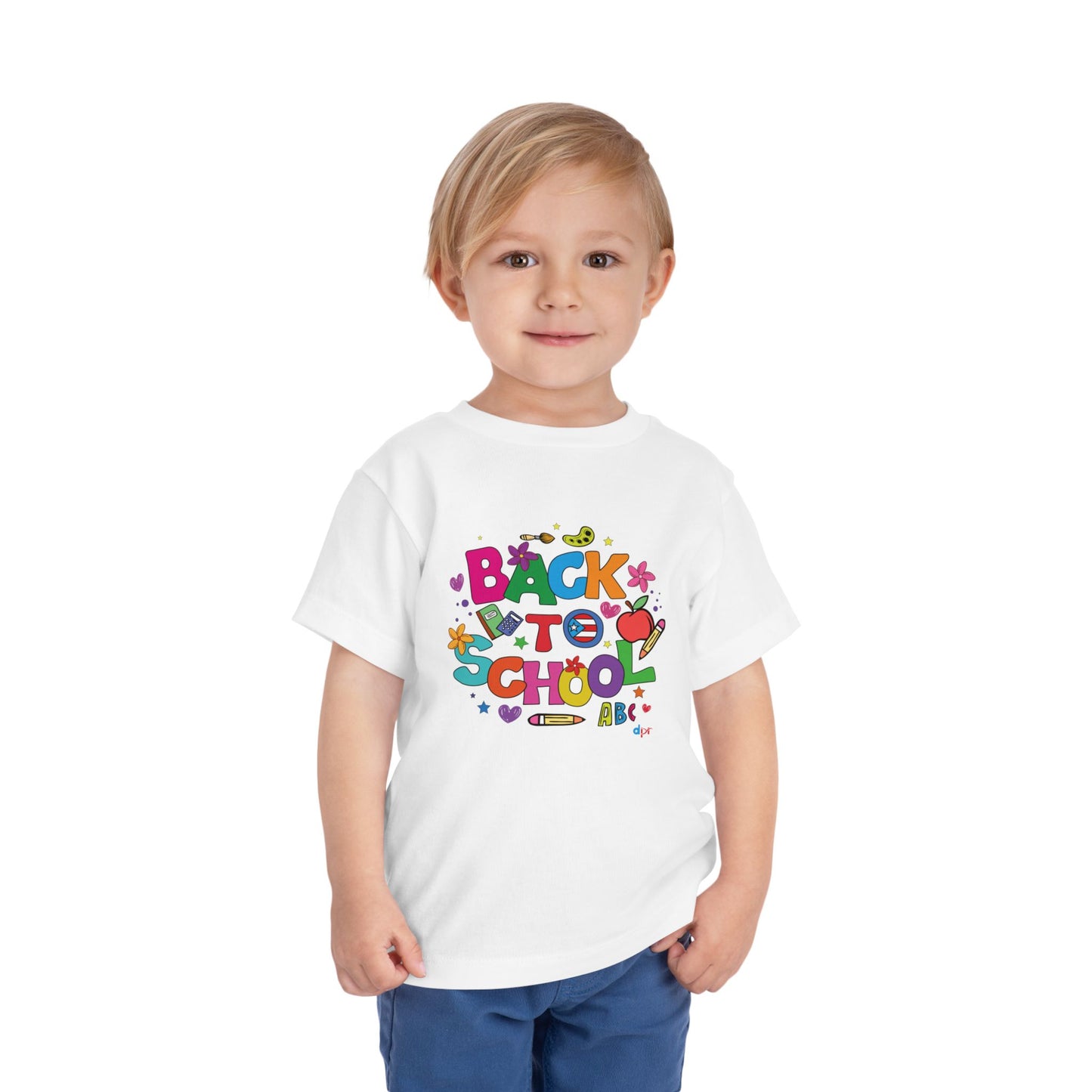 Back To School Boricua Girl Toddler Short Sleeve Tee