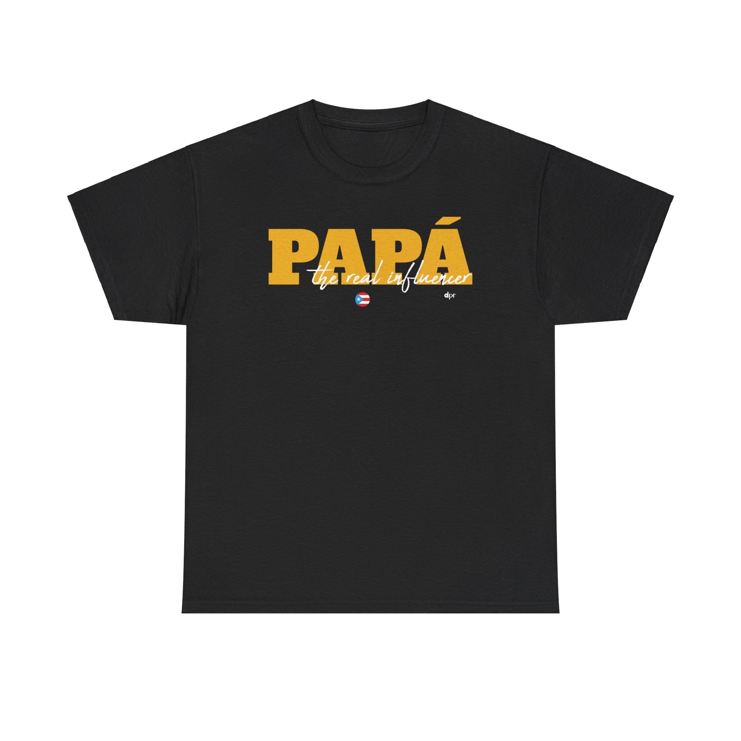 Papá The Real Influencer Yellow Heavy Cotton Tee