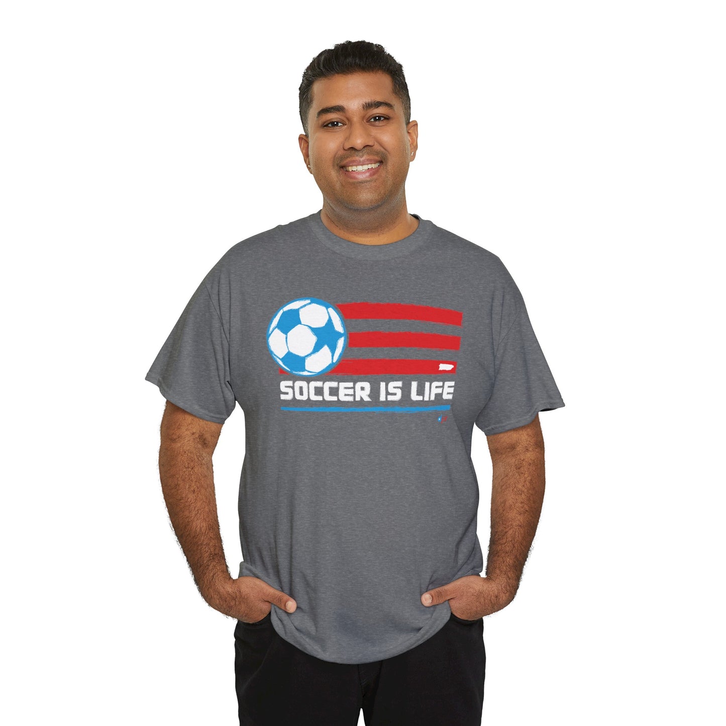 Soccer is Life Colors Unisex Heavy Cotton Tee