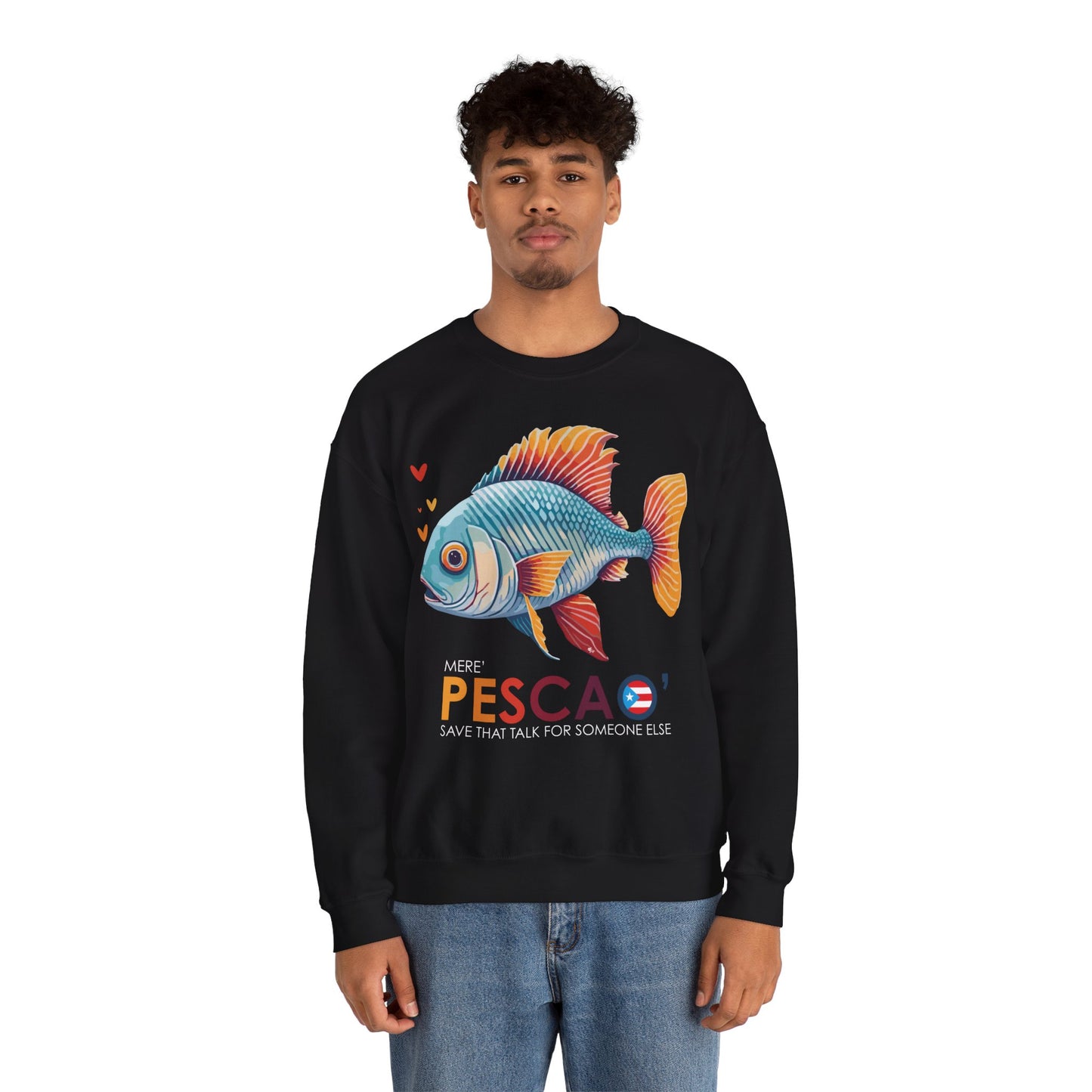Mere' Pescao Save that Talk Unisex Heavy Blend™ Crewneck Sweaters