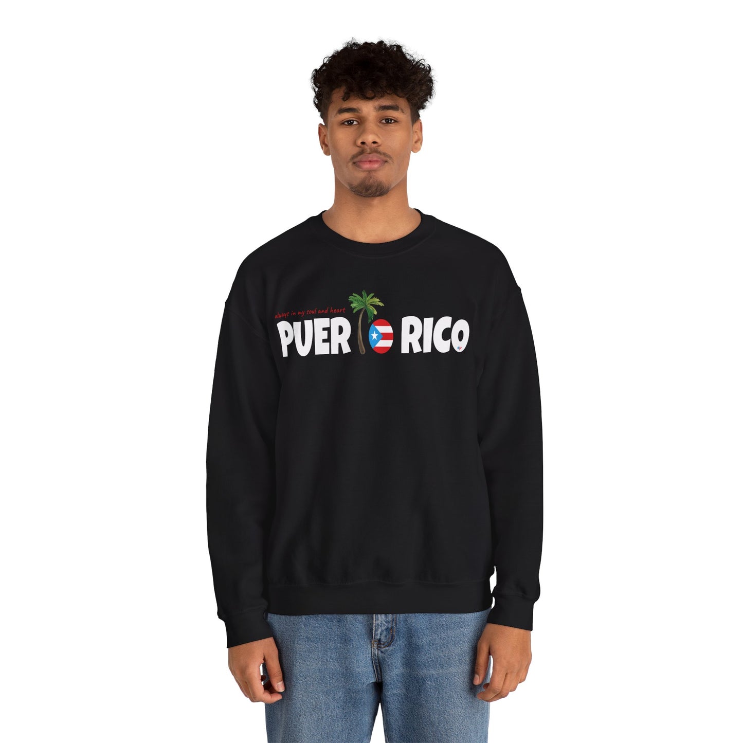 ALWAYS IN MY SOUL Puerto Rico Heavy Blend™ Crewneck Sweaters