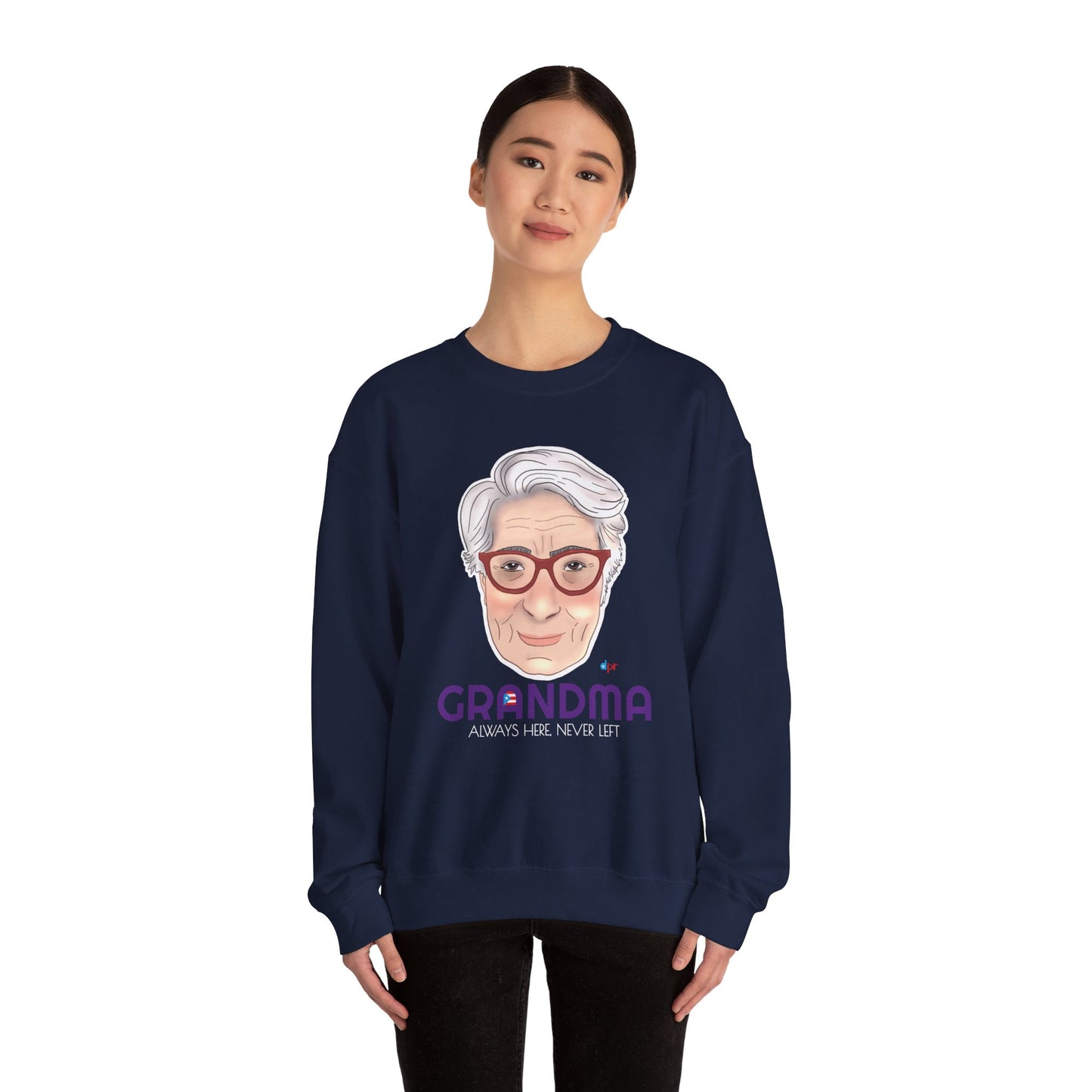 Abuela Boricua Always Here Never Left Heavy Blend™ Crewneck Sweatshirt