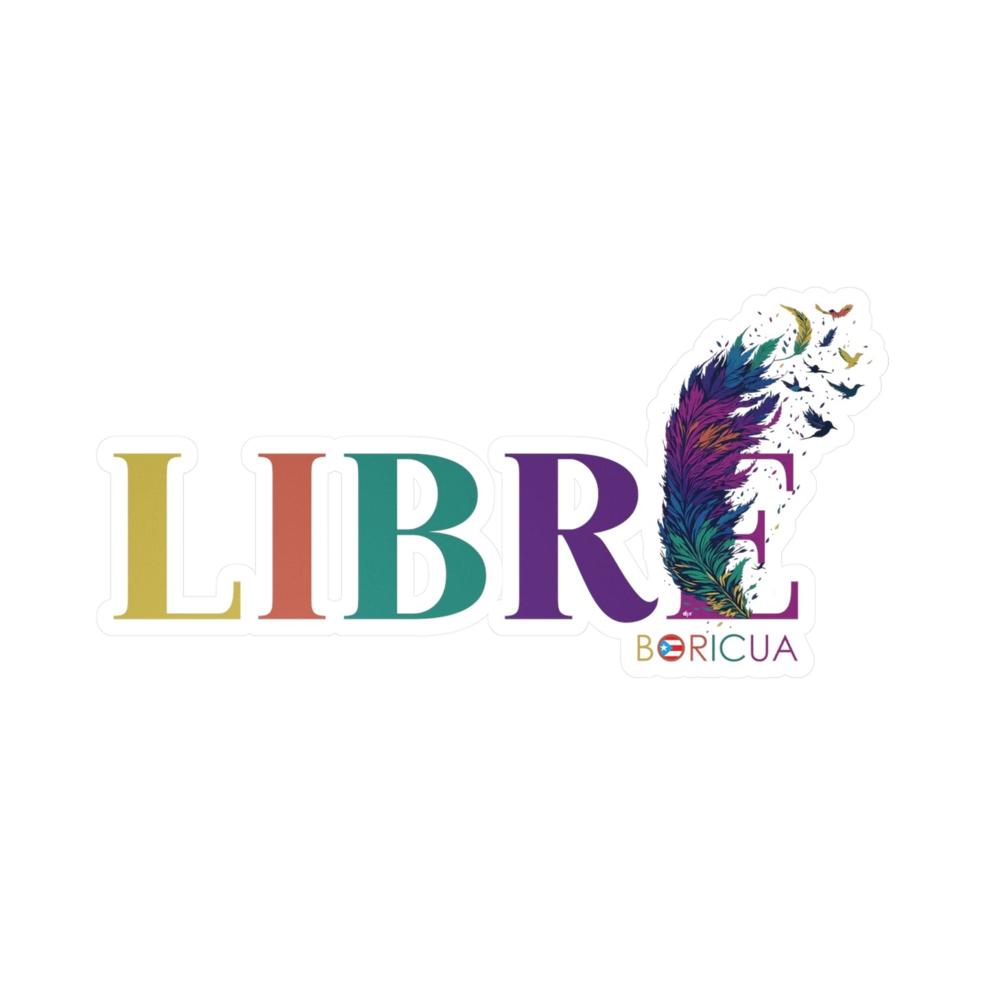 LIBRE Rainbow Waterproof Kiss-Cut Vinyl Decals