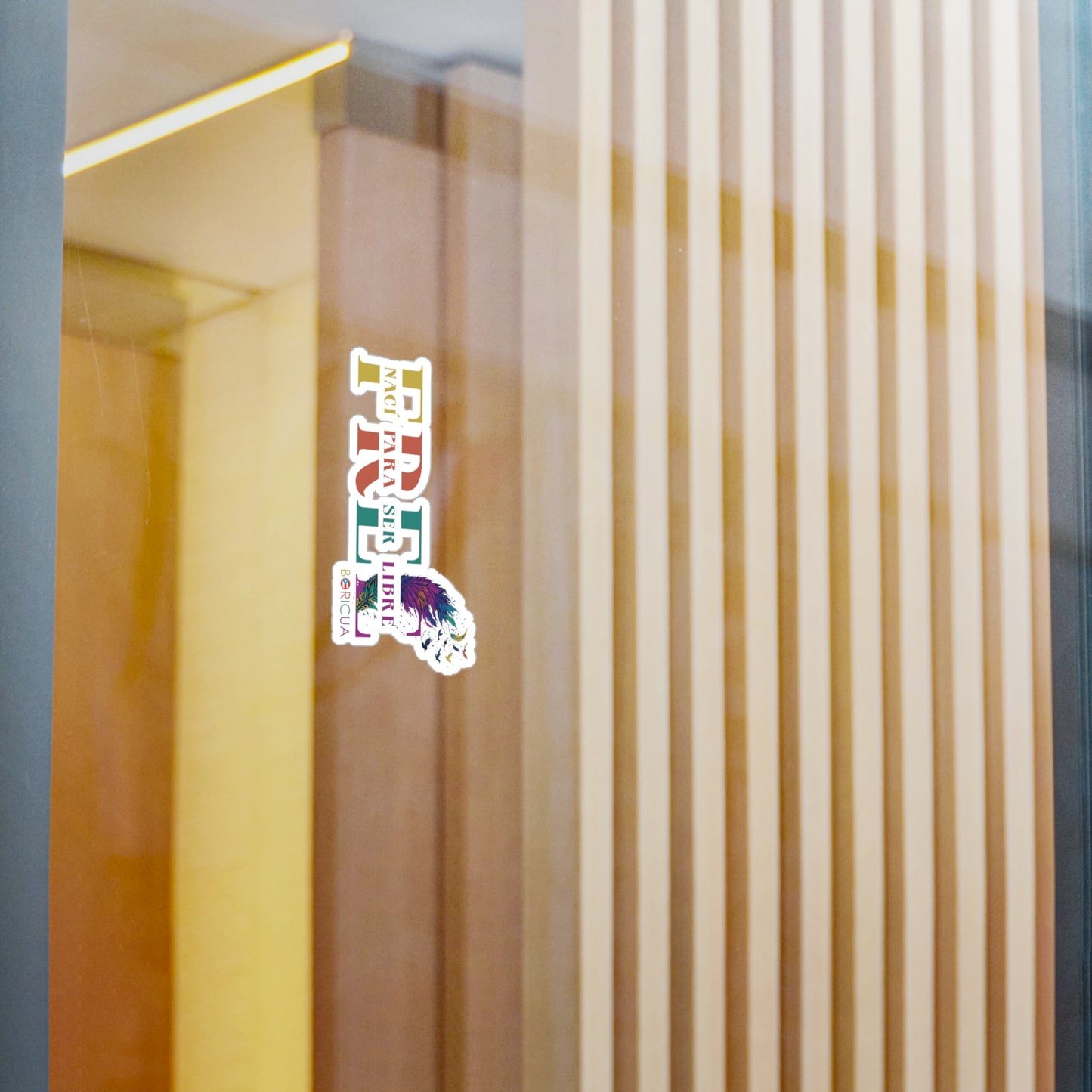Free Nací para ser Libre Rainbow Waterproof Kiss-Cut Vinyl Decals