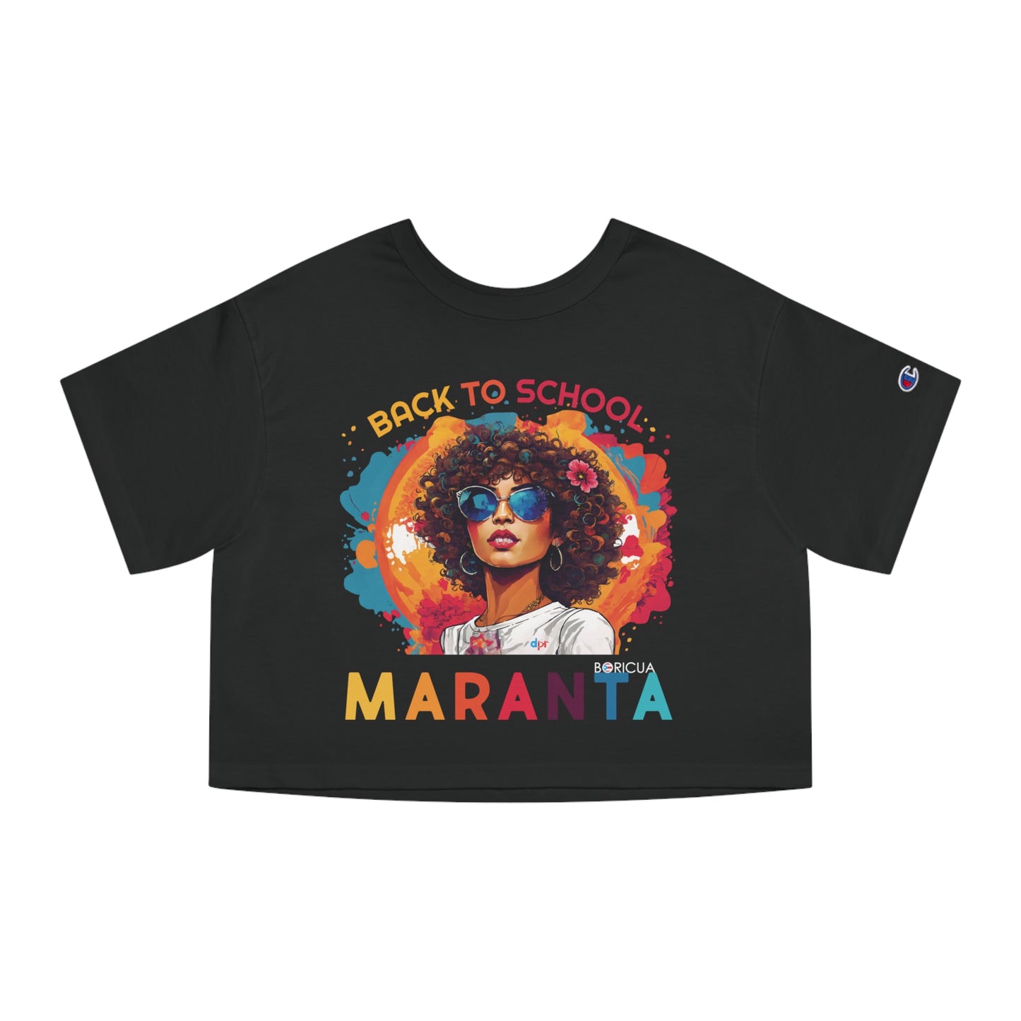 Back To School Maranta Boricua T Shirt Flowy Cropped Tee