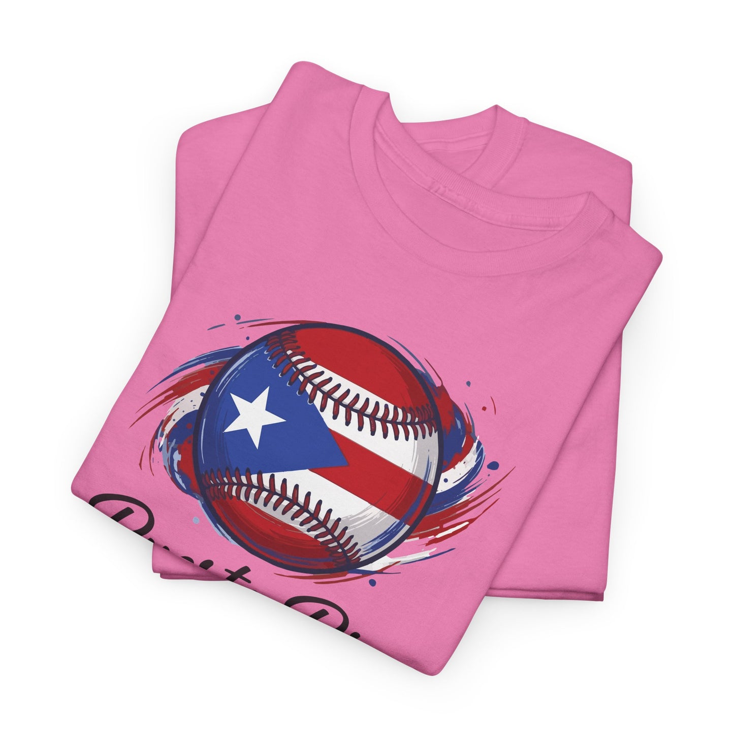 Puerto Rico Baseball Flag | Unisex Heavy Cotton T-Shirt