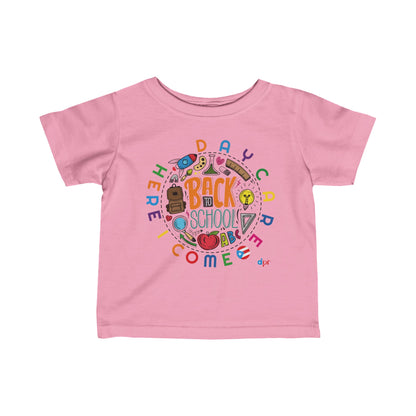 Daycare Here I Come - Back to School Boricua Infant Fine Jersey Tee