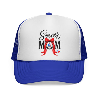 Soccer Mom Boricua Red Bow Puerto Rican Flag Trucker Caps FREE SHIPPING
