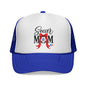Soccer Mom Boricua Red Bow Puerto Rican Flag Trucker Caps FREE SHIPPING