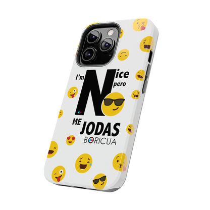 I'm Nice pero No me Jodas White Tough Phone Cases