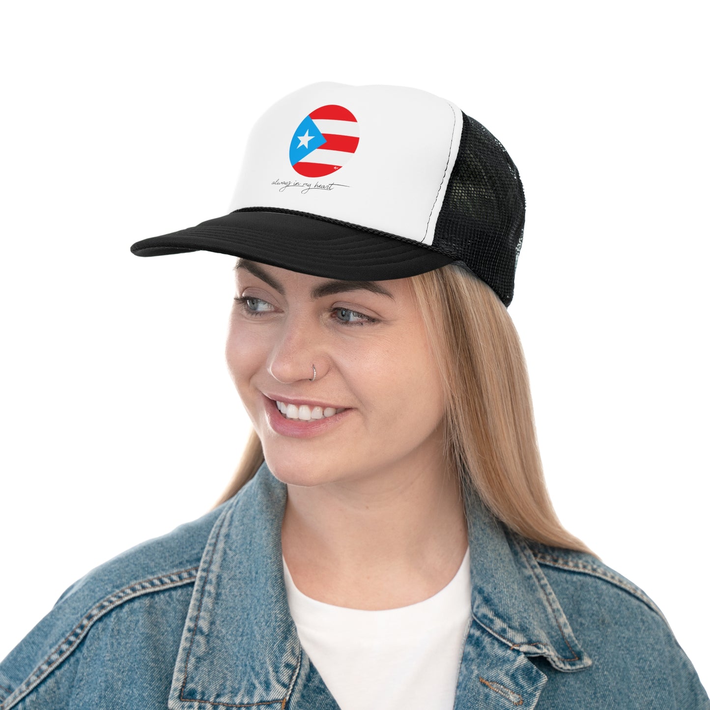 Always in my Heart Puerto Rican Pride Trucker Caps FREE SHIPPING