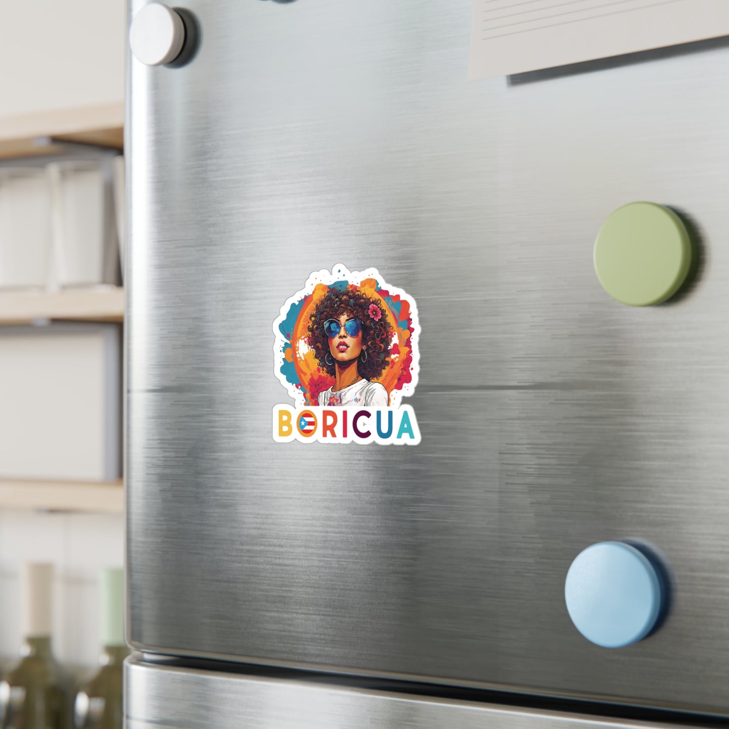Boricua Color Girl Kiss-Cut Vinyl Decals