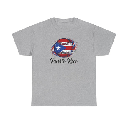 Puerto Rico Baseball Flag | Unisex Heavy Cotton T-Shirt