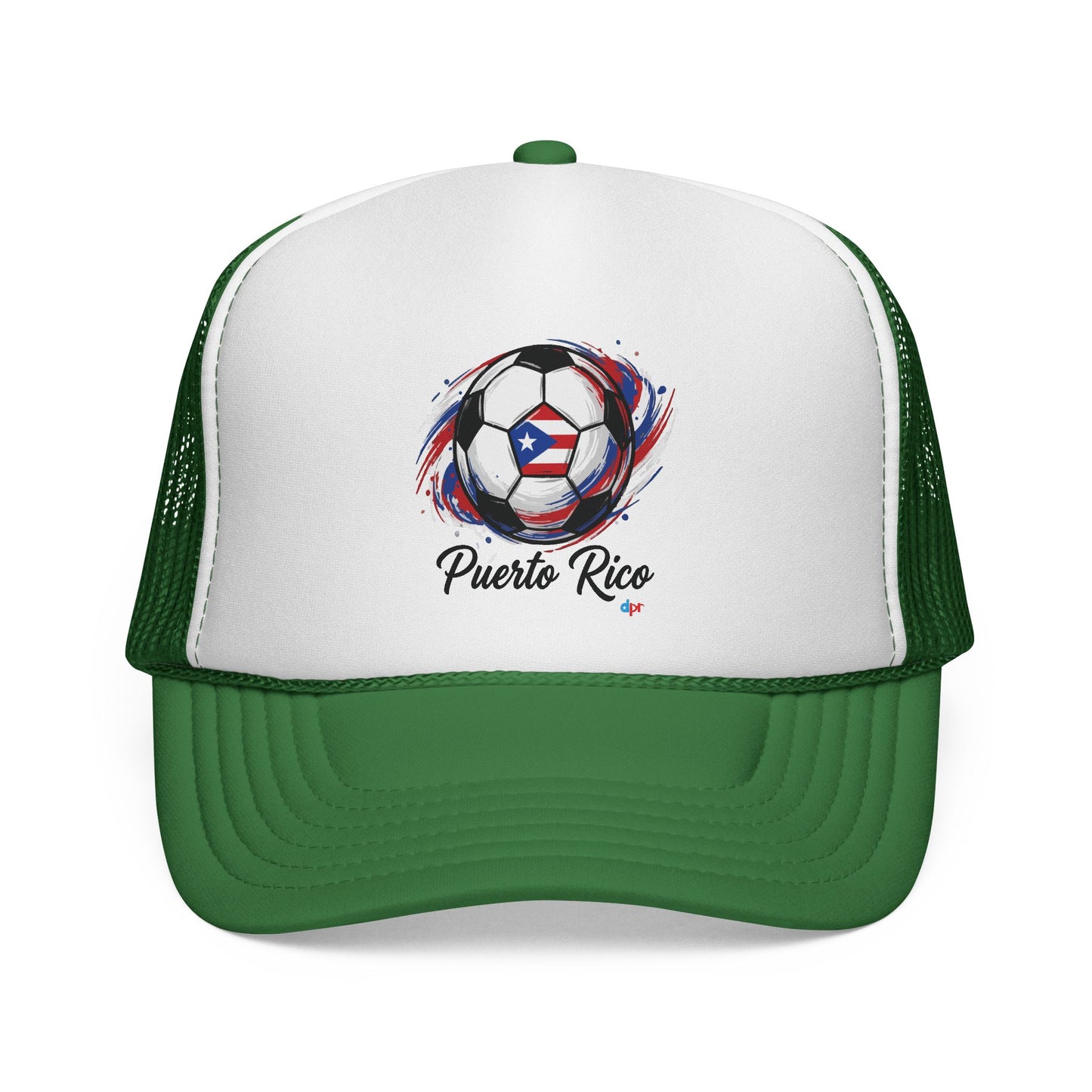 Puerto Rico Soccer Ball Flag Trucker Caps FREE SHIPPING