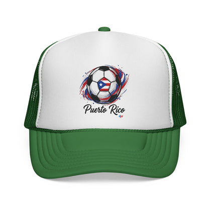Puerto Rico Soccer Ball Flag Trucker Caps FREE SHIPPING