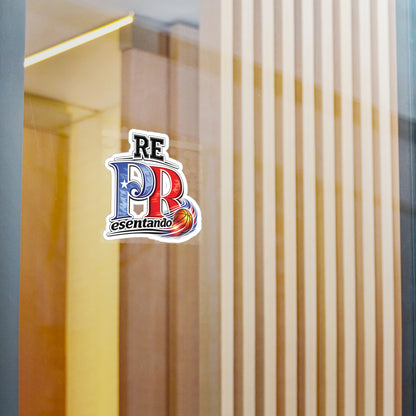 Puerto Rico Fire Basketball REPresentando Waterproof Kiss-Cut Vinyl Decal