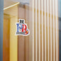 Puerto Rico Fire Basketball REPresentando Waterproof Kiss-Cut Vinyl Decal
