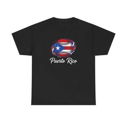 Puerto Rico Baseball Flag | Unisex Heavy Cotton T-Shirt