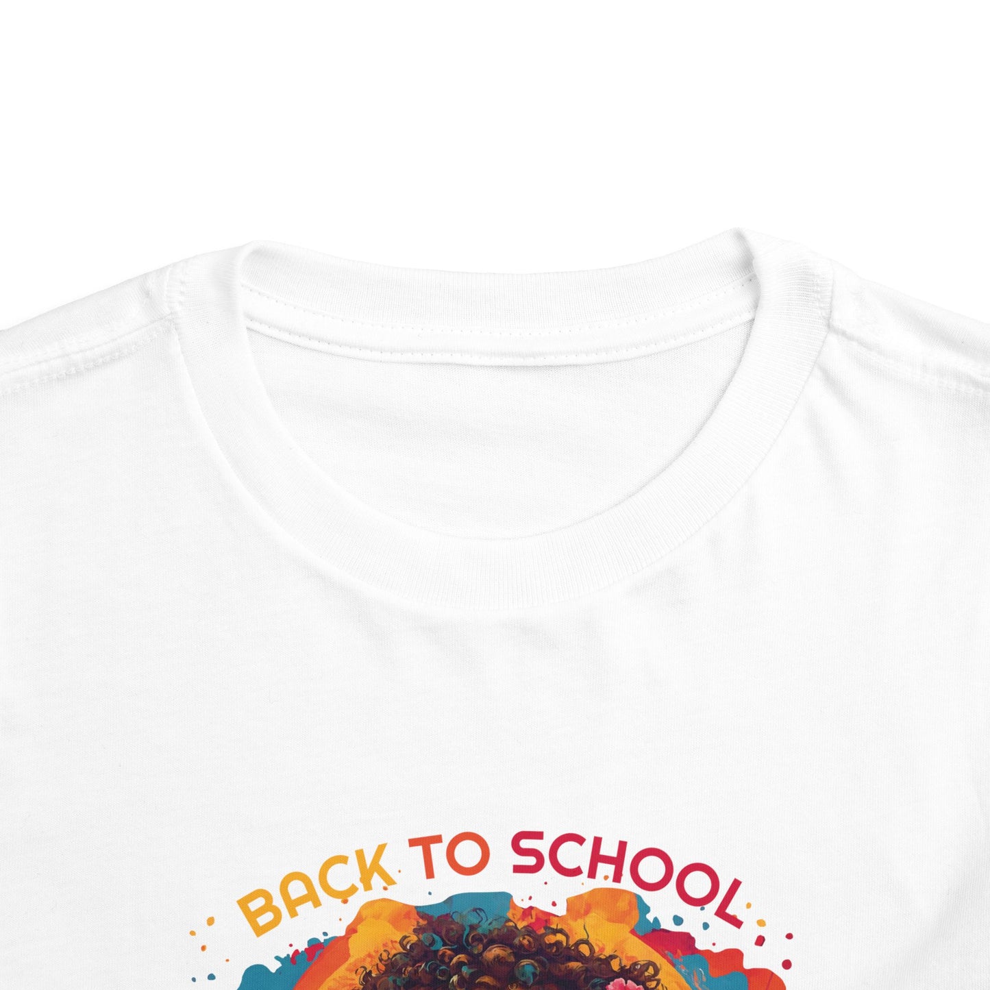 Back to School Boricua Girl Flow Black Toddler Short Sleeve Tee