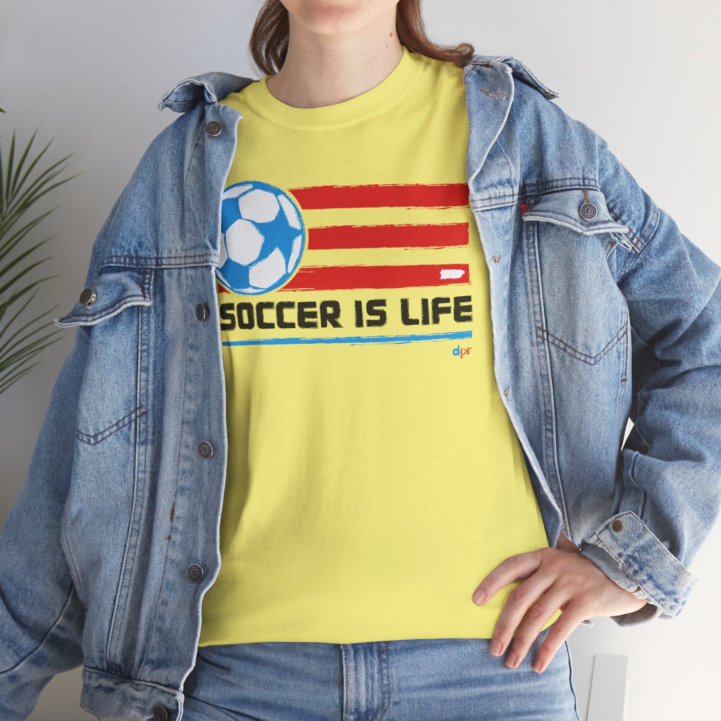 Proud Dad Soccer Boricua Unisex Heavy Cotton Tee