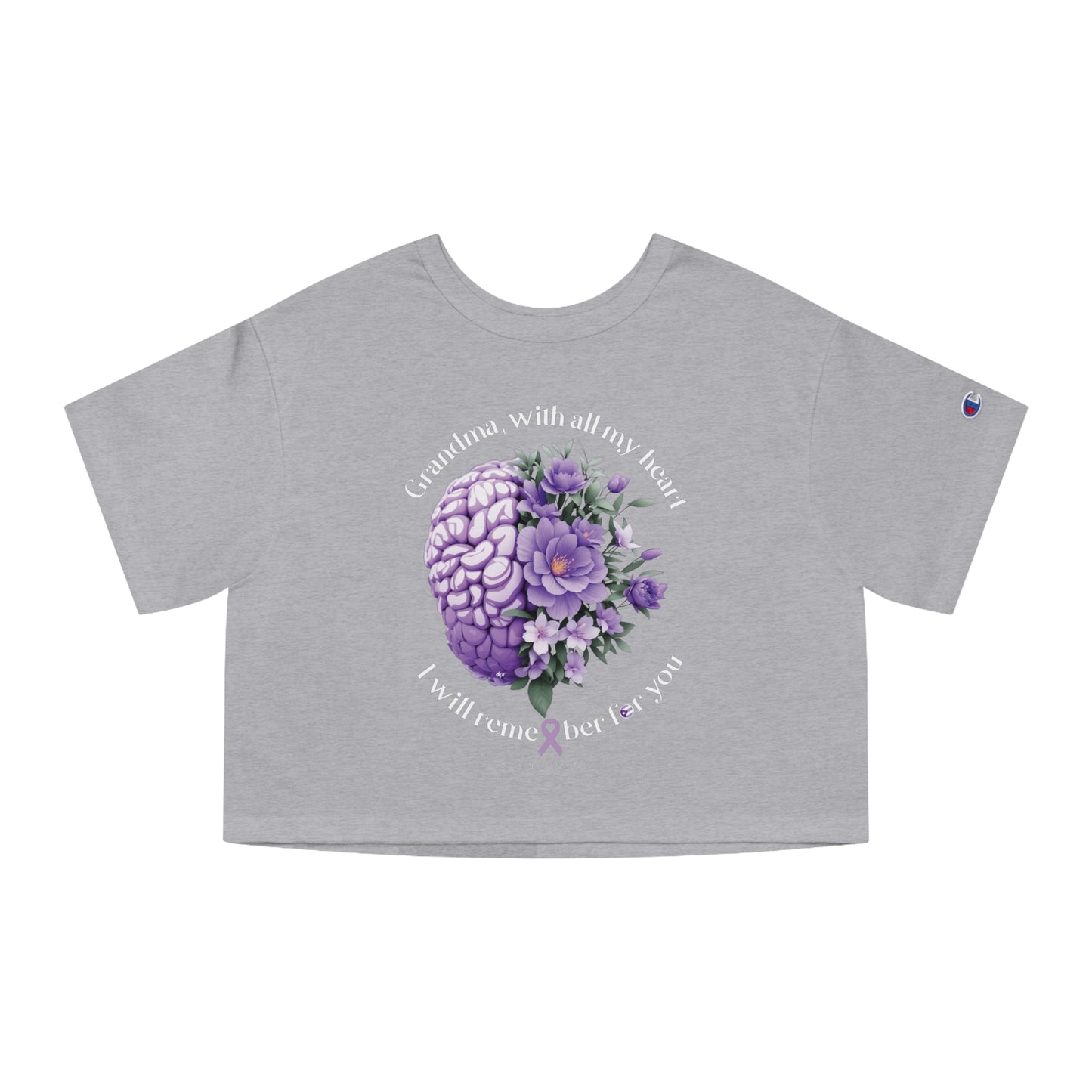 GRANDMA I Will Remember for You  Flowy Cropped Tee