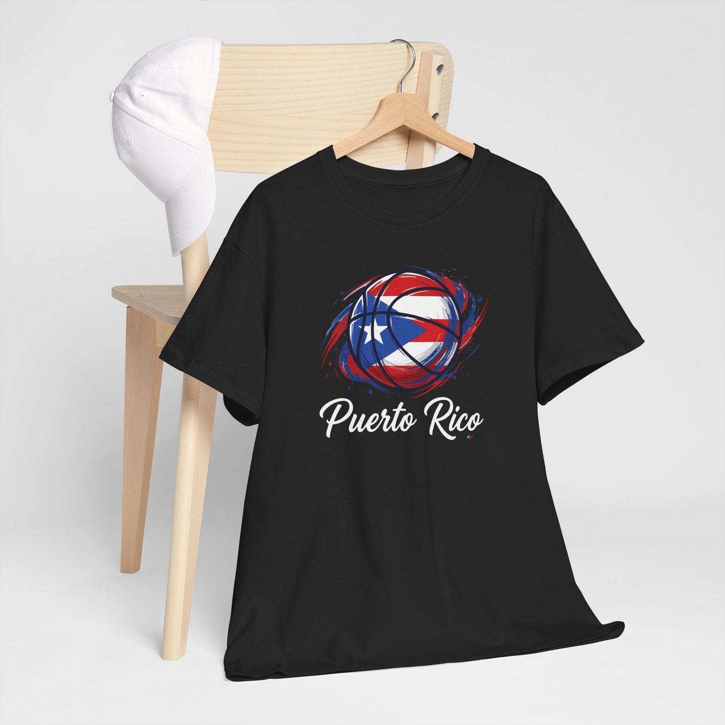 Puerto Rico Basketball Flag 2 | Unisex Heavy Cotton T-Shirt