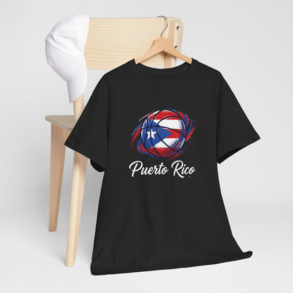 Puerto Rico Basketball Flag 2 | Unisex Heavy Cotton T-Shirt