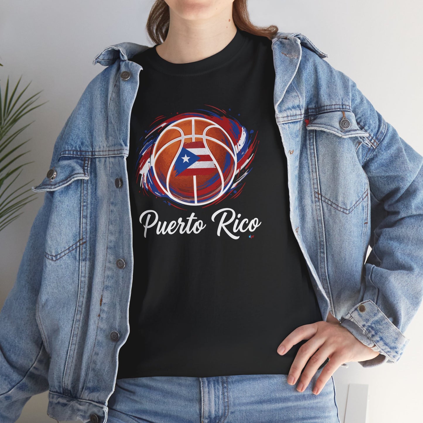 Puerto Rico Basketball Flag | Unisex Heavy Cotton T-Shirt