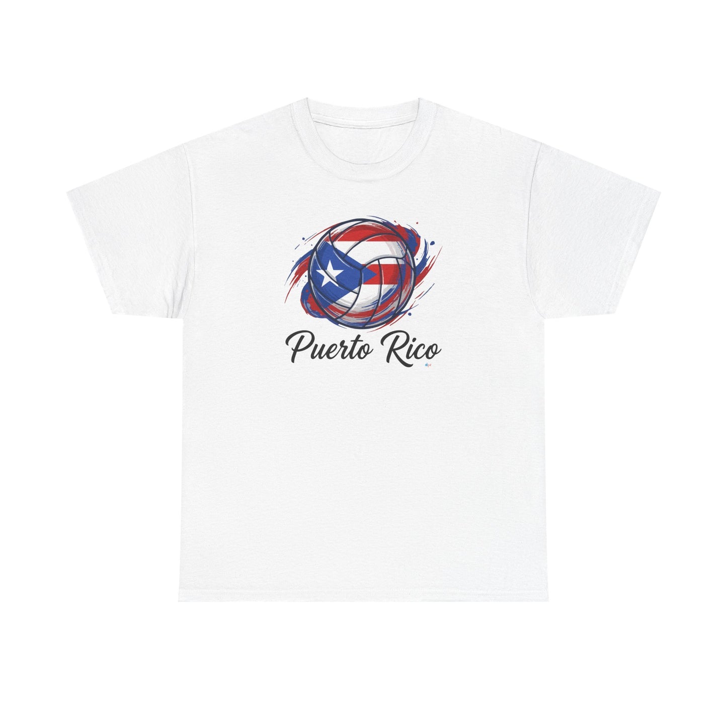 Puerto Rico Volleyball Flag | Unisex Heavy Cotton T-Shirt