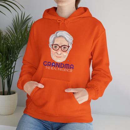 Grandma The Real Influencer Unisex Heavy Blend™ Boricua-Style Hoodies